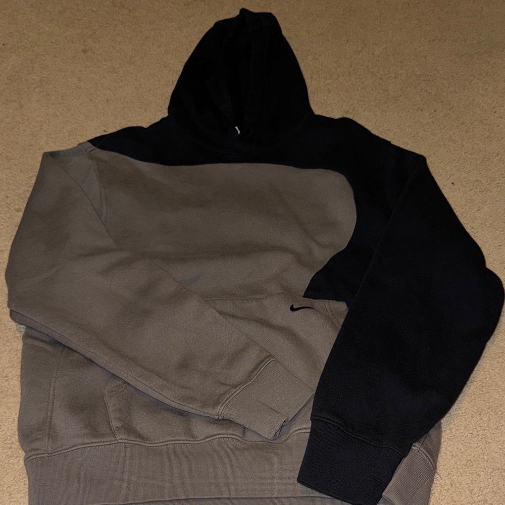 Men's Black and Brown Hoodie